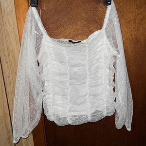 Beautiful white blouse can be worn to any occasion.